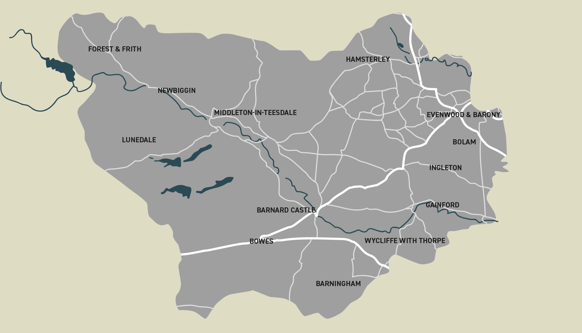 Map of teesdale